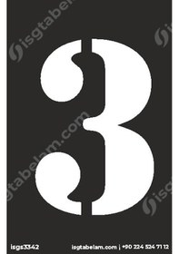Resim 3 Rakamı Boyama Şablonu (Set2) 