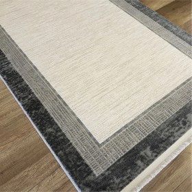 Resim Luxess Halı Arya 1105 Antrasit Akrilik Üst Kalite Salon Halısı Avangard Modern Çerçeve Desen Renkli 