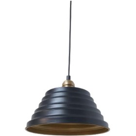 Resim Dylight Retro Siyah Metal Siyah Içi Gold Dekoratif Rustik Sarkıt (537179322) 