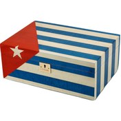 Resim Lubinski Cedar Puro Kutusu Humidor Cuba Flag 50s 