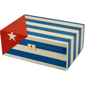 Resim Lubinski Cedar Puro Kutusu Humidor Cuba Flag 50s 