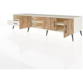 Resim Kronos Tv Ünitesi 3 Raflı Tek Çekmeceli 3 Kapaklı 220x59x51 Aytaşı-çam/aytaşı Atlas Çam/aytası - Aytası 