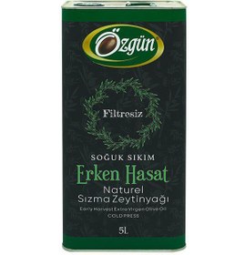 Resim Özgün Zeytin Ve Zeytin Yağı Erken Hasat Filtresiz Soğuk Sıkım Sızma Zeytinyağı 5 lt Teneke 