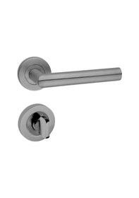 Resim Nobel Çorlu Kapı Kolu Paslanmaz Saten Daire Rozetli Wc Ss 304 Kalite 