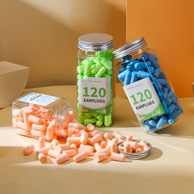 Resim 60/120 adet Gürültü Azaltıcı Kulak Tıkacı, Ses Yalıtımlı Uyku Kulak Tıkacılar Anti-gürültü, Sessiz Kulak Tıkacılar, Erkekler ve Kadınlar için Uygun, Yumuşak ve Rahat Kullanım Hissi, Köpük Gibi Dokusu, Yavaş Geri Dönüş, Uzun Süreli Kullanma Kulakları Zarar Vermiyor 