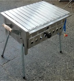 Resim Birçelik Tüplü CE Belgeli Mangal Gümüş 
