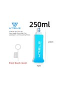 Resim Wrels Açık Spor Su Şişesi Katlanabilir Silikon Yumuşak Tpu Flask Su Torbası Light Blue-250ml Light Blue-250ml 