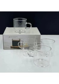 Resim Paşabahçe D001 Deli Glass Kulplu Cam Bardak 130cc 4 Lü Şeffaf 