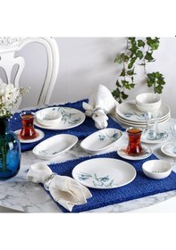 Resim Neva N3459 Rodos 24 Parça Kahvaltı Takımı Beyaz - Mavi 