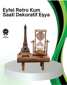 Resim Dekoratif Kum Saati Ahşap Malzeme, Hediyelik Masa Aksesuarı 