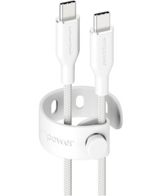 Resim Empower By Panzerglass Racing 60w Usb-c / Usb-c Usb 2.0 1.2m Gümüş Beyaz Kablo 