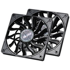 Resim Akasa 12Cm Slim Pwm Yüksek Performans Siyah Kasa Fanı Ak Fn078 