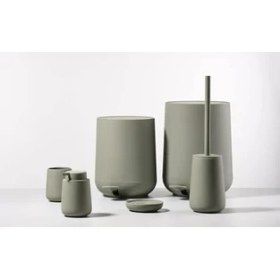 Resim Tech Butiq Banyo Için Çöp Kutusu, Kozmetik Kovası, Banyo Için Çöp Kutusu, Çap 20,5 Cm, Yükseklik 23,5 Cm, Kapasite 3 Litre, Gri (Gri) 