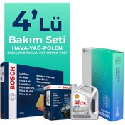 Resim Bosch BMW 1.16 i Filtre Bakım Seti Shell Motor Yağlı (2005-2007) 4 Lü 