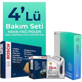 Resim Bosch BMW 7.30 Dizel xDrive Filtre Bakım Seti Shell Motor Yağlı (2012-2015) 4 Lü 