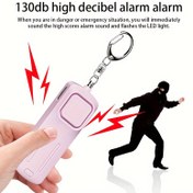 Resim 130 desibel Kadın Güvenlik Alarmı Kişisel Güvenlik Çığlığı Yüksek Alarm 
