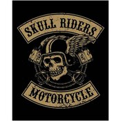 Resim Z zepplin Moto Skull Riders Motorcycle Büyük Sırt Patch Yama 