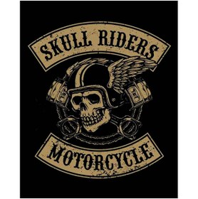 Resim Z zepplin Moto Skull Riders Motorcycle Büyük Sırt Patch Yama 
