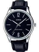 Resim Casio Kasası Gümüş Kordonu Ve Kadranı Siyah Renk Erkek Kol Saati 