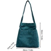 Resim Reedark Büyük Kapasiteli Kadın Kadife Omuz Çantası - Şık Ve Pratik Günlük Kullanım Kahverengi 