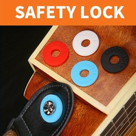 Resim 4 adet GDEKIN Gitar Askı Kilidi - Anti-Spill Kauçuk Bloklar, Elektrikli ve Bas Gitarları için Güvenli Kilitleme Mekanizması, Dayanıklı Silikon Malzeme, Kırmızı/Beyaz/Siyah, Gitar Aksesuarları, Bas Gitar Aksesuarları, Kaymaz Kilitleme, Metalik Kaplama 