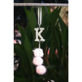 Resim Minik Ponponlu Harfli Dikiz Süsü Açık Pembe 