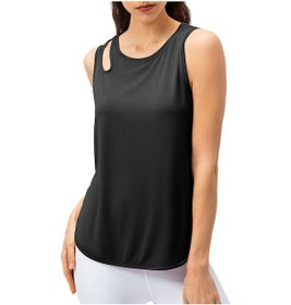 Resim Hombey Bayan Spor Atlet: Hızlı Kuruyan, Yarı Açık Detaylı, Kollüksüz, Casual Stili, Siyah 22133 Siyah 