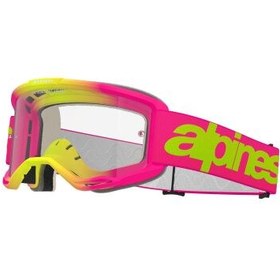 Resim GARAJJ Alpinestars Vision 5 Wordmark Goggle Kross Gözlüğü Pembe / Sarı 