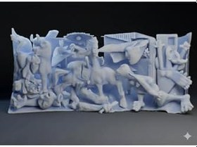 Resim hivhestın Picasso Guernica 3D Baskı Heykel | Tarihi Sanat Eseri Minyatür Dekoratif Obje Beyaz 