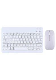 Resim Tablet Telefon İçin Kare Tuş Bluetooth Klavye Mouse - Fc760 Beyaz 