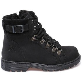 Resim Kinetix Sardone Siyah Fermuarlı Ve Kürklü Deri Bot 