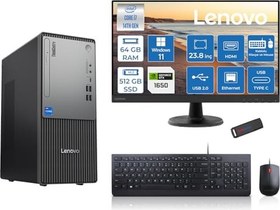 Resim Lenovo Thinkcentre Neo 50T Gen5 Intel Core I7 14700 64GB Ddr5 512GB SSD 23.8 Inç Monitör Windows 11 Pro Nvidia GTX1650 4gb Masaüstü Bilgisayar 16502412UAS0GL00P22 + Zetta Flash Bellek 