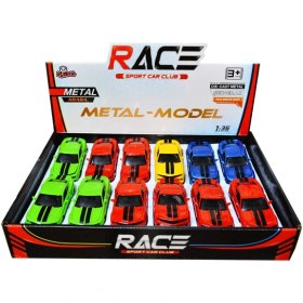 Resim Vardem Oyuncak 80137-12 Çek-Bırak 1:36 Şeritli Spor Araba Metal Malzeme 
