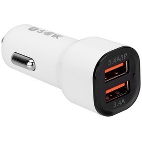 Resim S-Link Sl-Ec30T Type-C Kablolu 3.4A 2 Usb Beyaz Araç Şarj Cihazı 