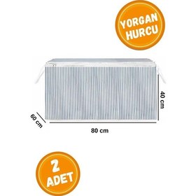 Resim 2 Adet Mega Boy Gri Yorgan Hurcu- 80 60 40 Cm Renkli 