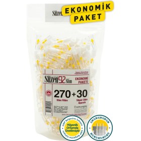 Resim Süzen 92 270 Slim Sigara Filtresi Ağızlık + 30 Ultra Slim Adaptör Ekonomik Paket 