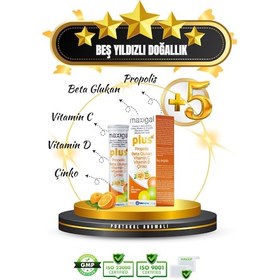 Resim Maxigal Vitamin C. Beta Glukan Çinko. Vitamin D. Propolis 20 ML 