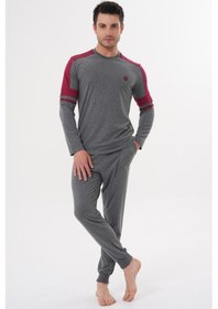 Resim Mecit Pijama Mecit 2990 Erkek Füme Uzun Kollu Pijama Takımı Füme 