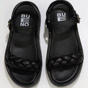 Resim Bueno Shoes Siyah Deri Kadın Düz Sandalet 01wu4641 