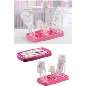 Resim Biberon Kurutucu Ve Temizlik Fırçası 2'li Set Pembe 