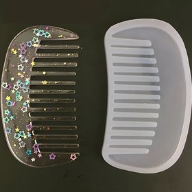 Resim 2 adet Silikon Tarak Kalıpları DIY El Sanatları için, Sevimli Karikatür Tasarımlı Epoksi Reçine Döküm Kiti 