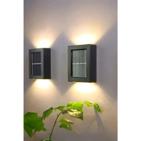 Resim Lowell Home Ieg Solar Çift Taraflı Duvar Lambası Güneş Enerjili Aydınlatma Dekorasyon Aplik Işık 2 Li (4 