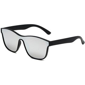 Resim Moda Pembe Polarize Kadın Güneş Gözlüğü Şık Tek Parça Lens Güneş Gözlüğü Black Silver Siyah 