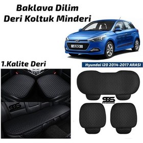 Resim Hyundai İ20 2014-2017 Arası Siyah Deri Oto Koltuk Minderi 