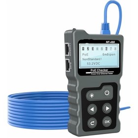Resim Tograt Nf-488 Dijital Poe Test Cihazı Rj45 Ağ Kablosu Süreklilik Ve Poe Voltaj Akım Güç Ölçer 