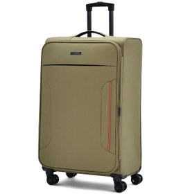 Resim Fossil Ultra Light Haki Büyük Boy Körüklü Kumaş Valiz 360 8 Tekerlekli, Hafif & Geniş İç Hacim Haki 