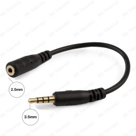 Resim BK Teknoloji 4 Kutuplu 3.5mm Erkek To 2.5mm Dişi Stereo Ses Kablosu 