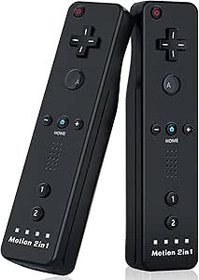 Resim Gamrombo Motion Plus Wii Controller 2 Pack, Wii Remote Controller, with Silicone Case and Wrist Strap, Wii Remotes for Nintendo Wii/Wii U with Motion Plus, Dual Vibration 