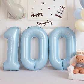 Resim 1 adet Vintage Mavi 101.6cm Folyo Numara Balonu - Doğum Günü, Yıldönümü & Sevgililer Günü Kutlamaları için İdeal, Dayanıklı Alüminyum Film, Karışık Renkler, Elektrik Gerektirmez, Doğum Günü Balonları 