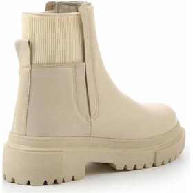 Resim Bej Vidala Hakiki Deri Kadın Bot & Bootie K02724300003 Bej 